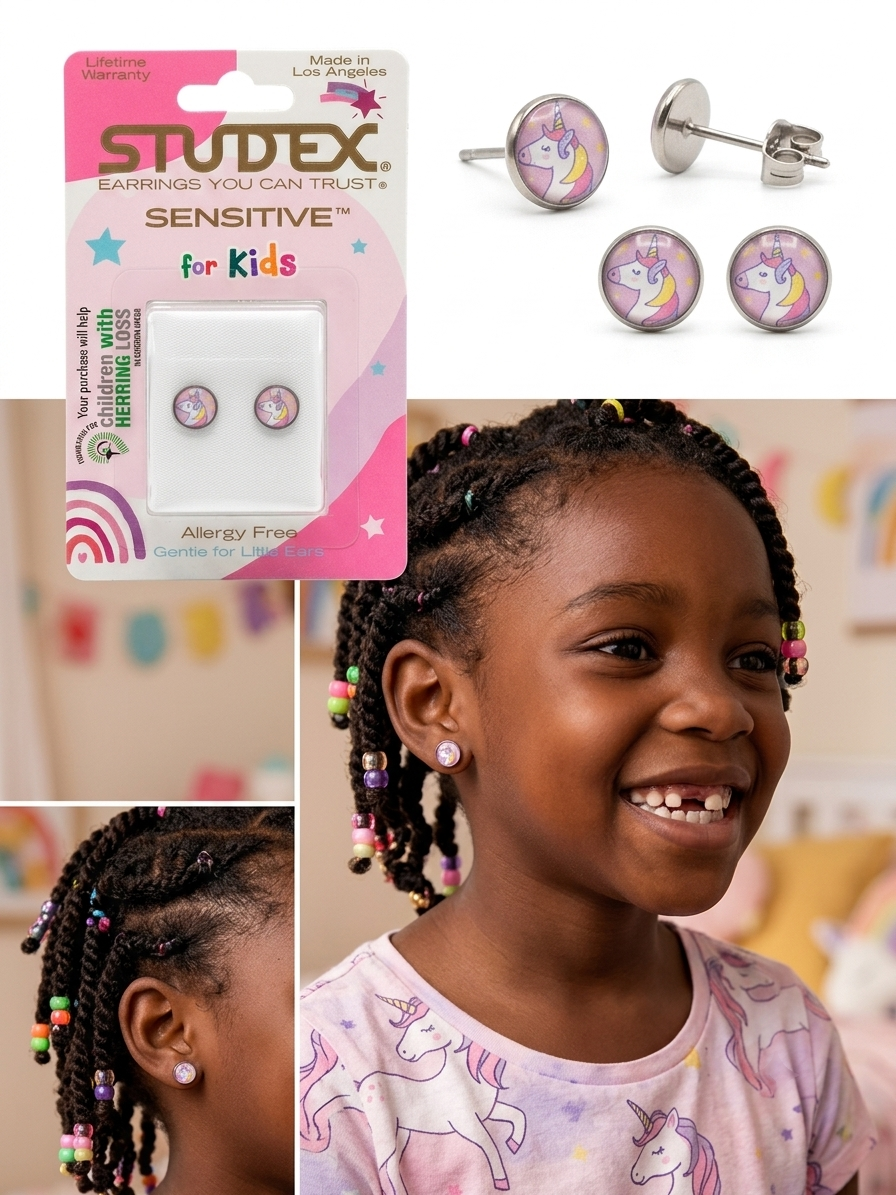Studex Sensitive for Kids – Magical Unicorn Stud Earrings