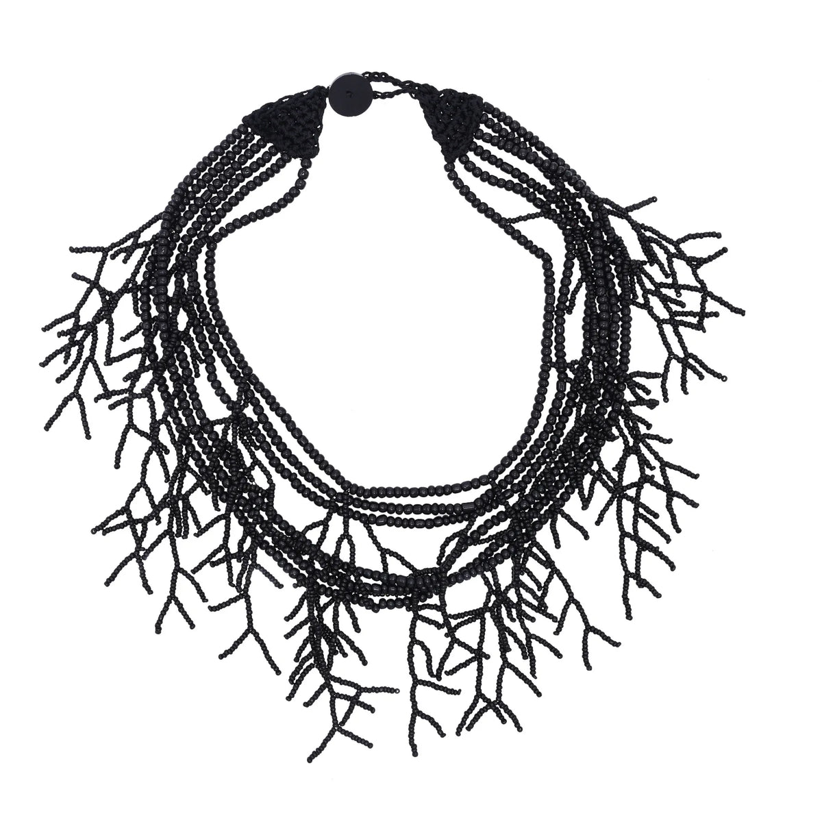 Handcrafted African Beaded Collar Necklace – Vibrant Traditional Zulu Inspired Statement Choker