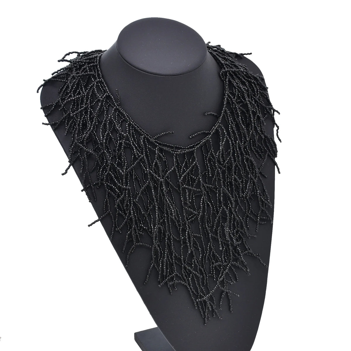 Handcrafted African Beaded Collar Necklace – Vibrant Traditional Zulu Inspired Statement Choker