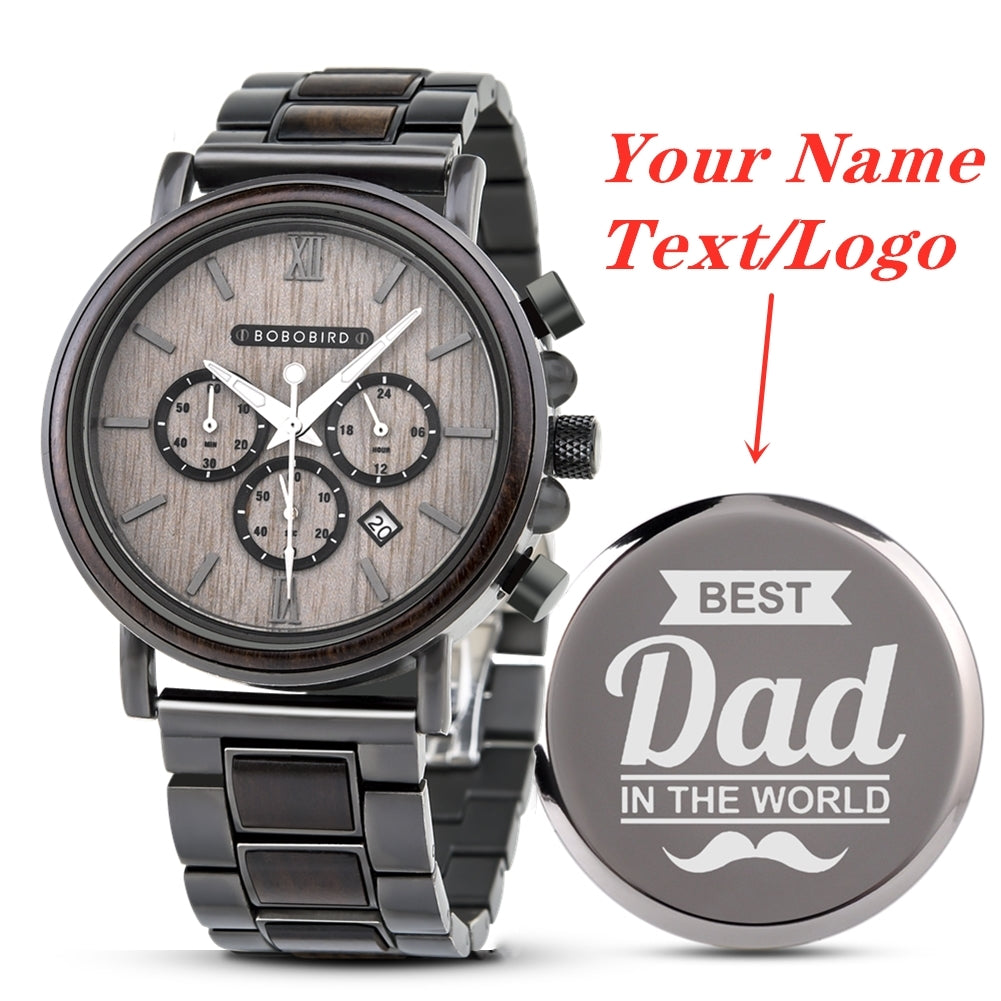 BOBO BIRD Personalized Men's Wooden Watch