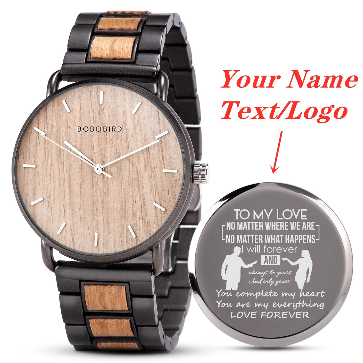 BOBO BIRD Personalized Men's Wooden Watch