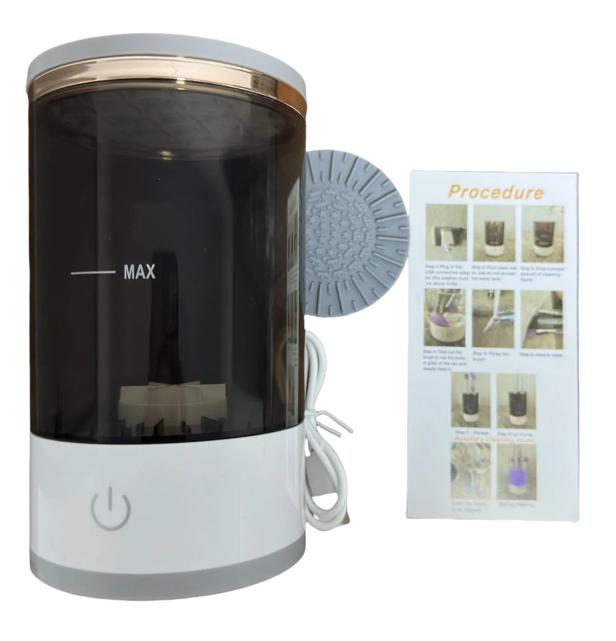 Electric Makeup Brush Cleaner & Dryer Machine – Automatic Sonic Vibration Cleaning Device with USB Charging & Multi-Brush Holder