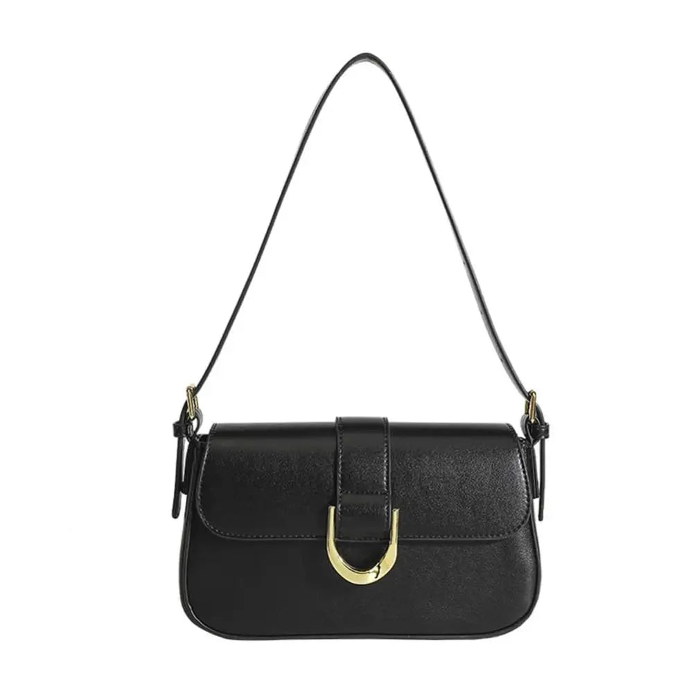 Elegant Wine Red Patent Leather Shoulder Bag – Vintage Glossy Baguette Handbag with Gold Hardware