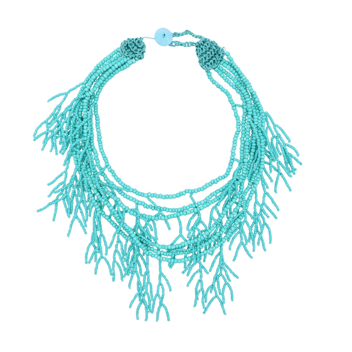 Handcrafted African Beaded Collar Necklace – Vibrant Traditional Zulu Inspired Statement Choker