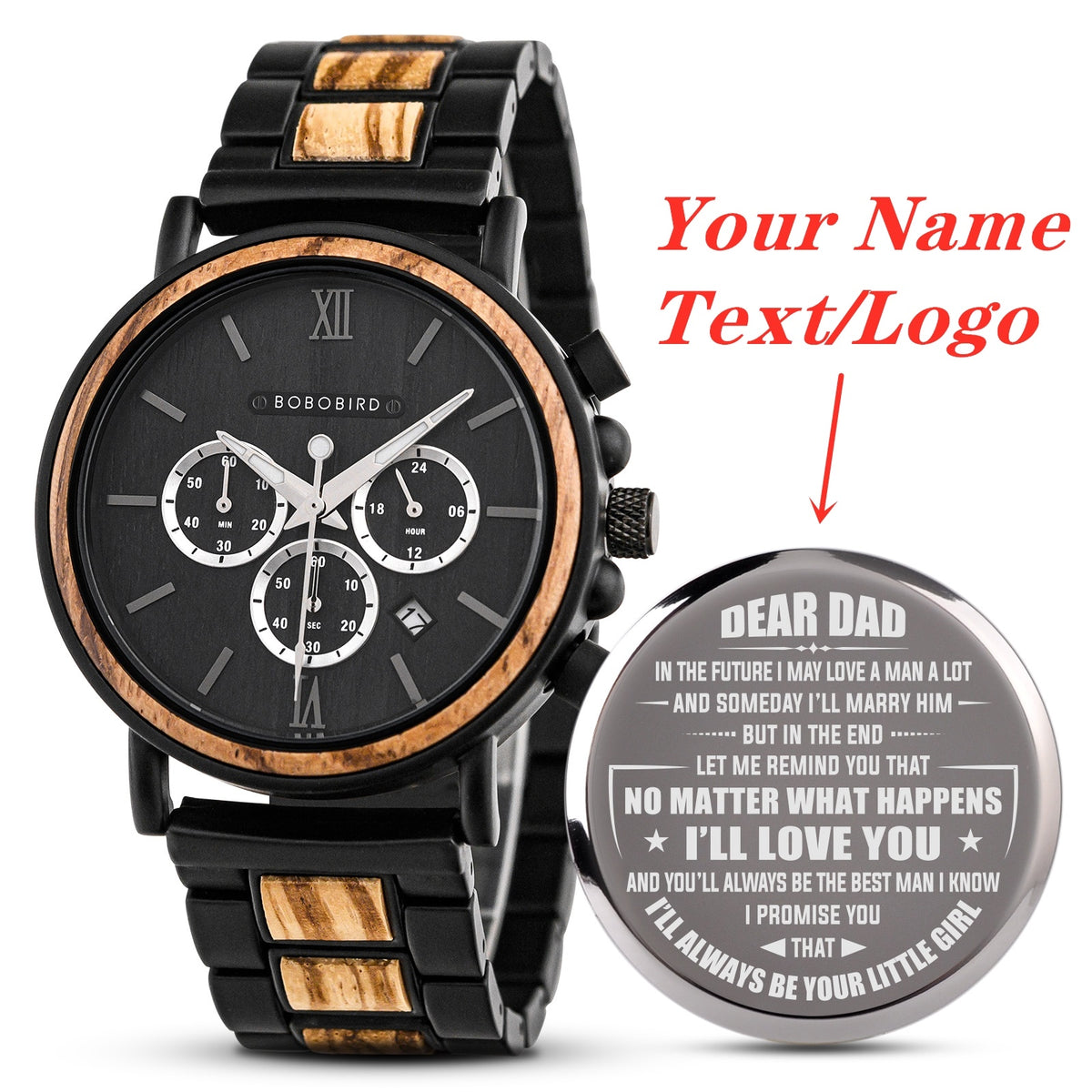 BOBO BIRD Personalized Men's Wooden Watch