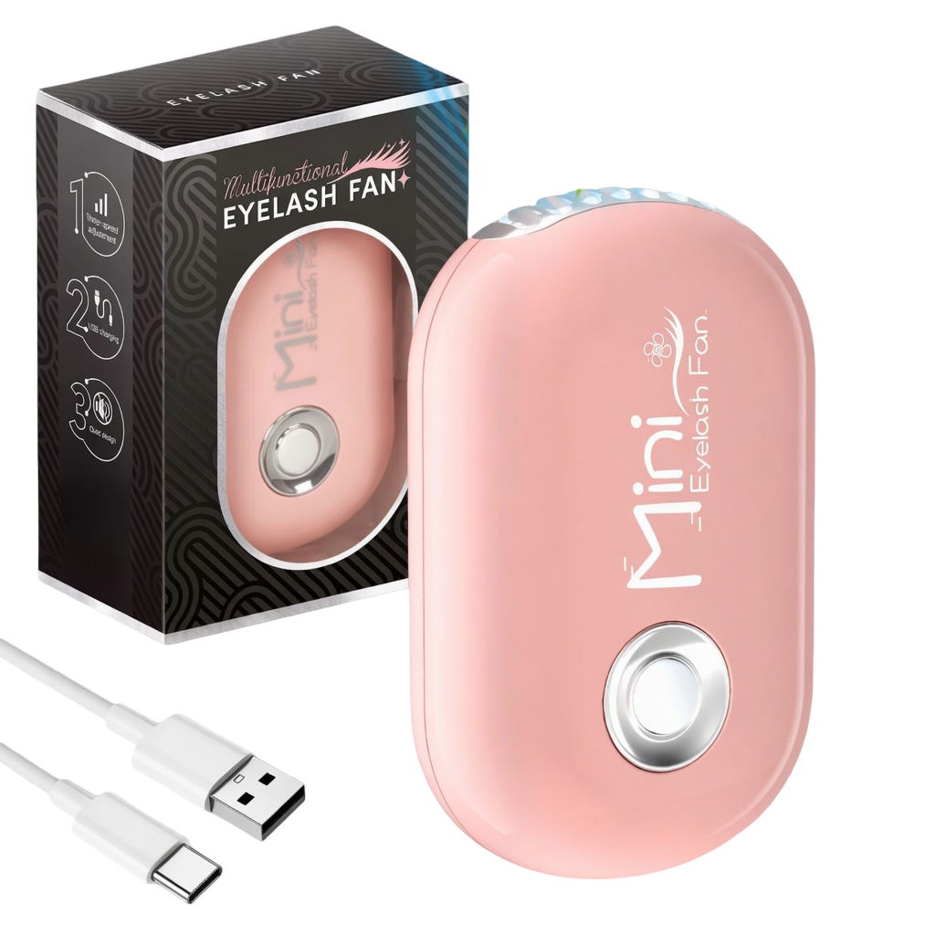 Portable Mini Eyelash Fan Dryer – Rechargeable USB Extension Drying Fan
