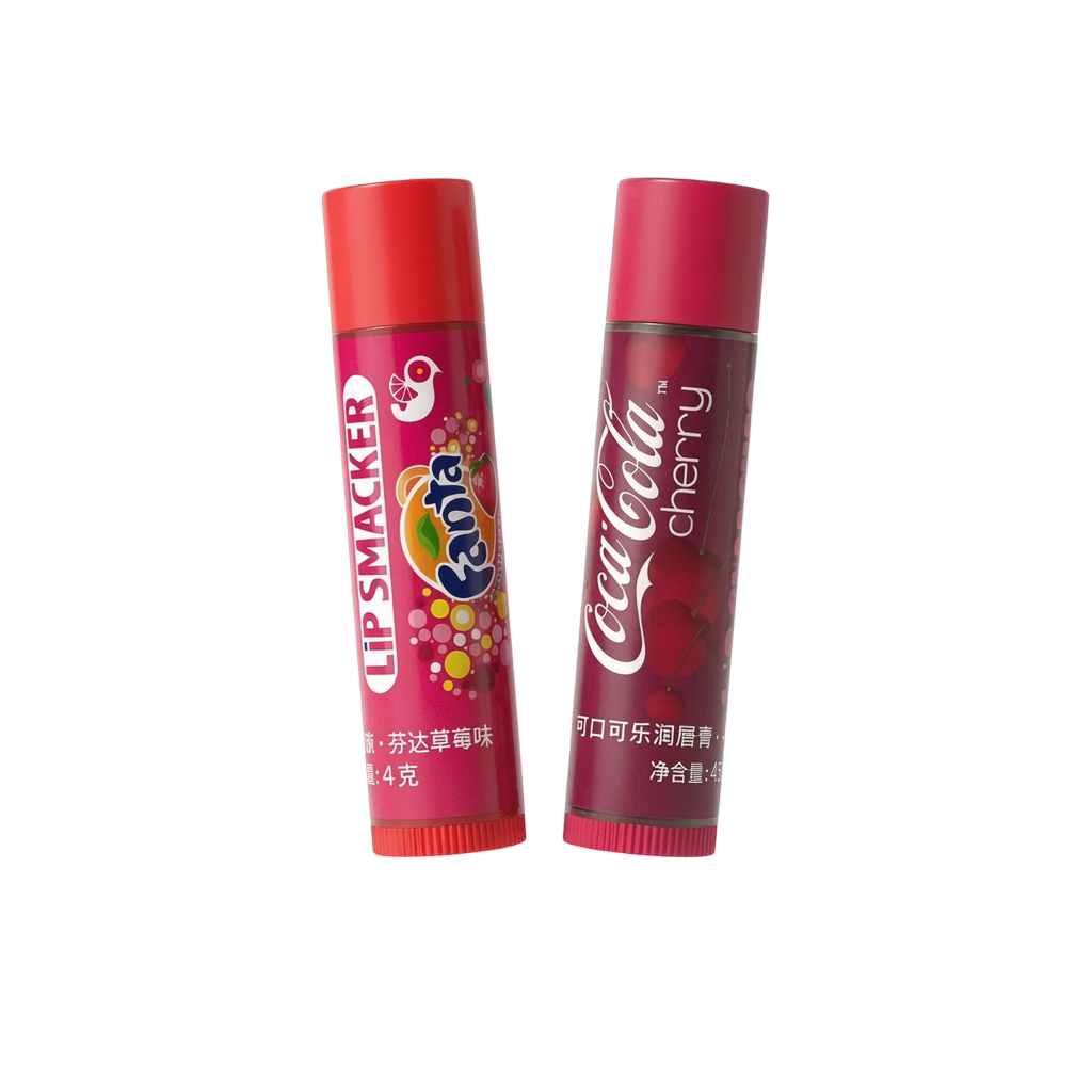 Lip Smacker 2 Pack Soda Pop Flavored Lip Balm Duo – Fanta Strawberry & Coca-Cola Cherry