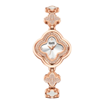 Mark Fairwhale Luxury Four-Leaf Clover Luxury Women's Bracelet Watch – Diamond Bezel Quartz Timepiece