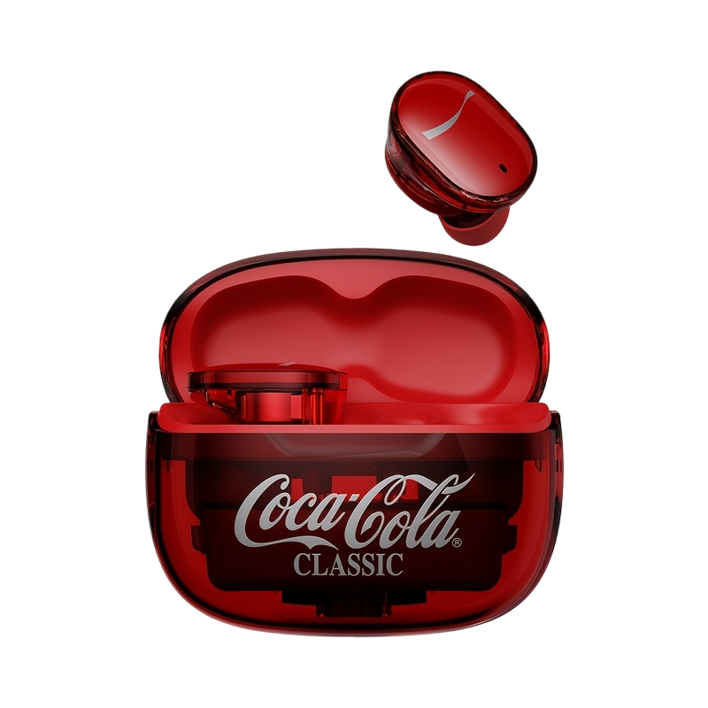 Coca-Cola Classic Edition True Wireless Earbuds – Limited Edition Translucent Red