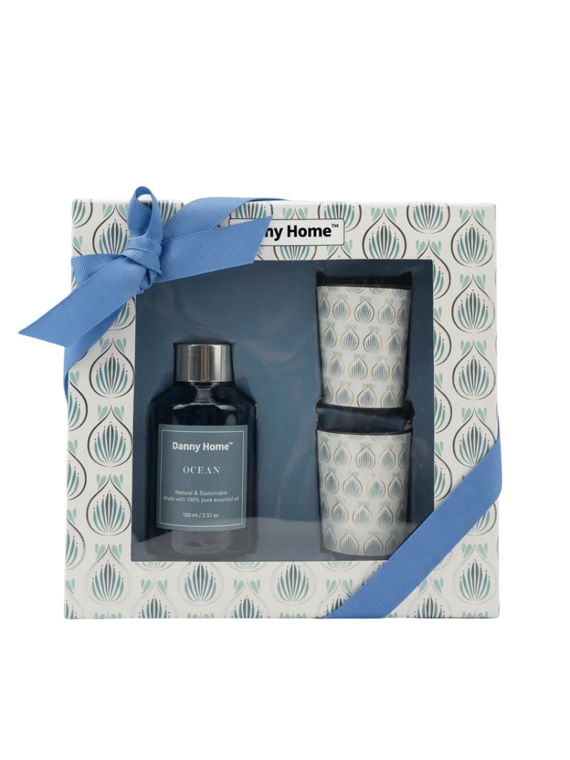 Danny Home™ Ocean Fragrance Reed Diffuser & Scented Candle Gift Set (3-Piece)