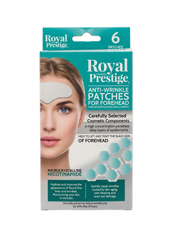 6-Pack Royal Prestige Anti-Wrinkle Forehead Patches with Microcrystalline Nicotinamide