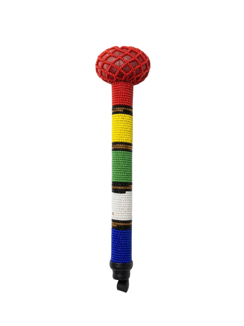 Handcrafted South African Beaded Iwisa / Traditional Zulu Beaded Knobkierie