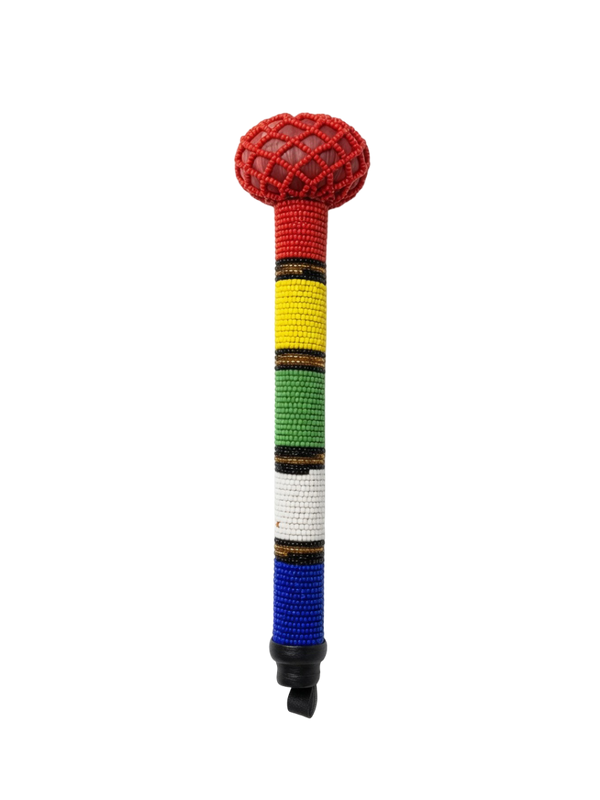 Handcrafted South African Beaded Iwisa / Traditional Zulu Beaded Knobkierie