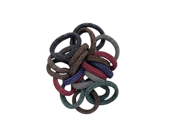 Premium Shimmer Elastic Hair Ties – Multi-Color Seamless Scrunchie Set