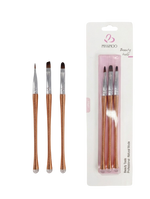Professional 3-Piece Precision Nail Art & Detail Brush Set – Natural Mode Collection