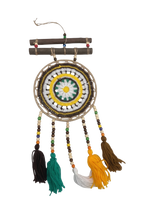 Handcrafted Boho Dreamcatcher Wall Hanging with Wooden Rods & Beaded Tassels