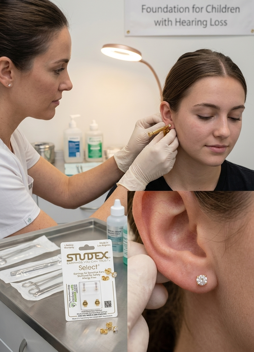 Studex® Select® Gold Plated Medical-Grade Stainless Steel Stud Earrings