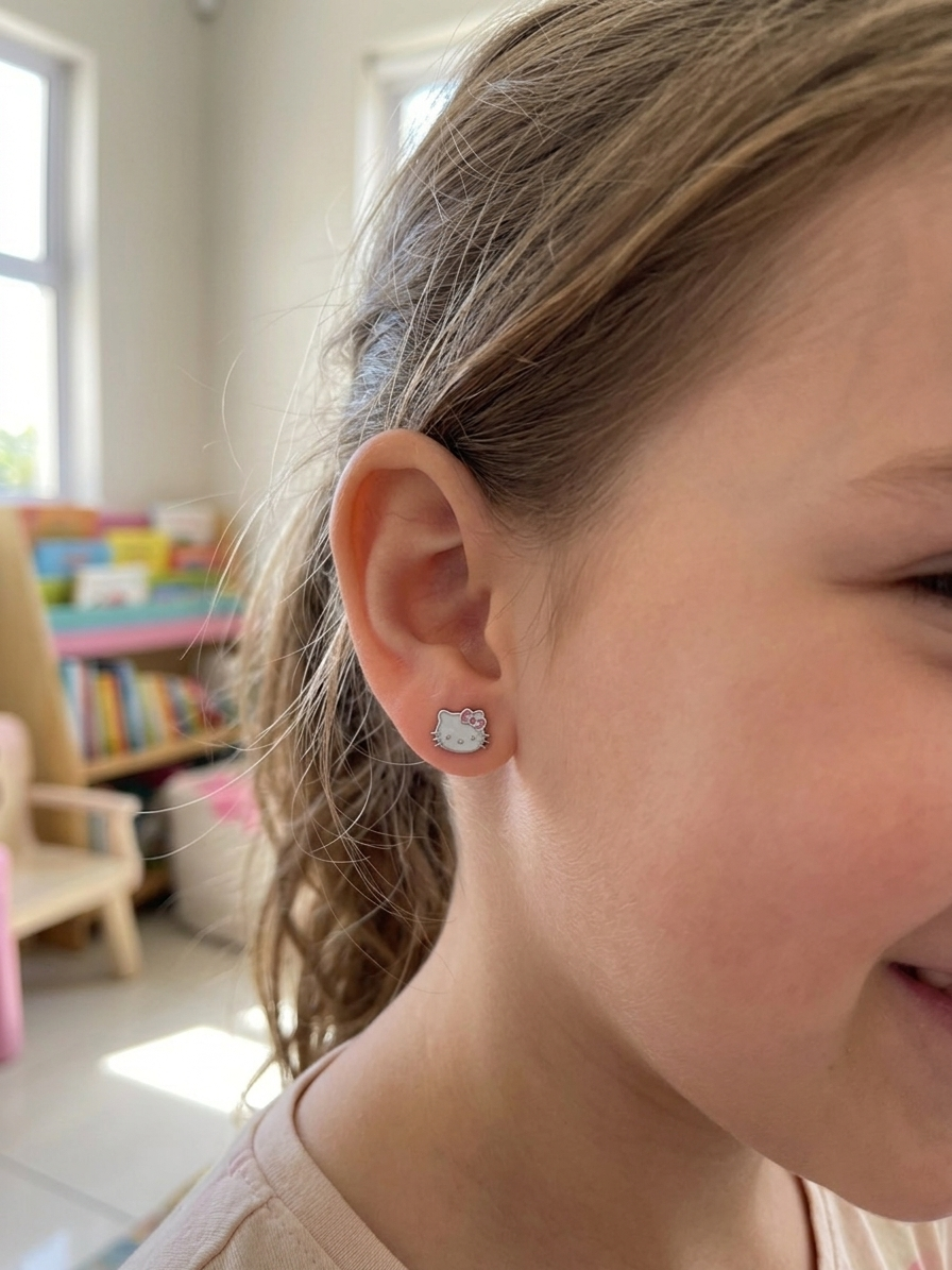 Studex Sensitive™ for Kids – Allergy-Free Kitten Face Stud Earrings
