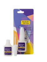 MIRAGE Professional Brush-On Nail Glue – Maximum Strength Adhesive for Nail Repairs, Tips, and Wraps (10g)