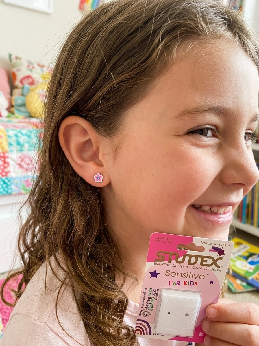 Studex Sensitive For Kids – Pink Flower Stud Earrings