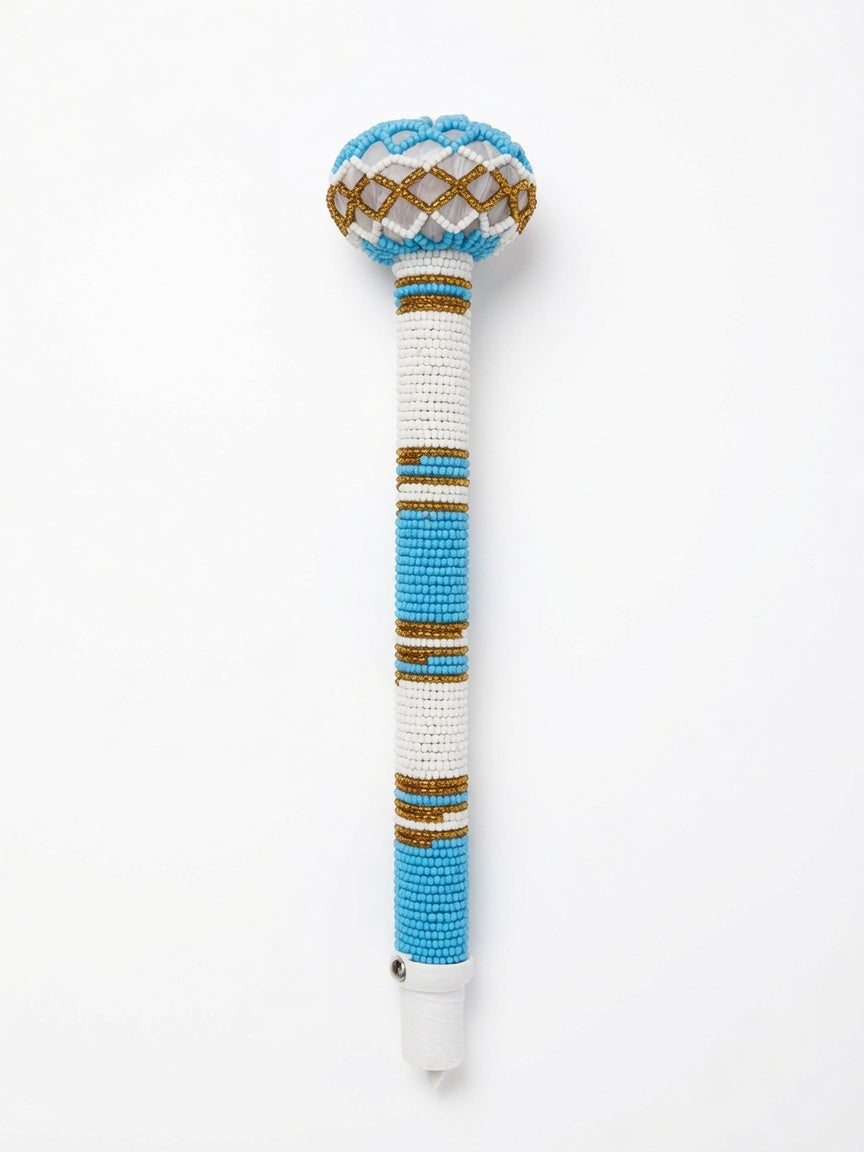 Handcrafted South African Beaded Iwisa / Traditional Zulu Beaded Knobkierie