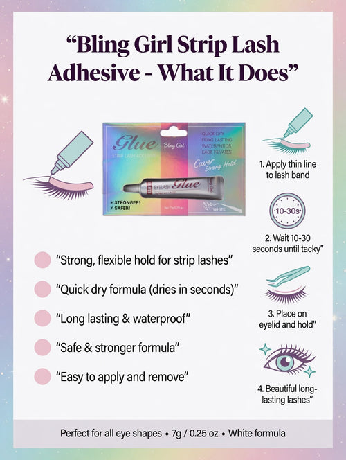 Bling Girl Strip Lash Adhesive - White (7g)