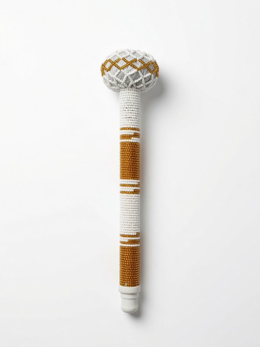 Handcrafted South African Beaded Iwisa / Traditional Zulu Beaded Knobkierie
