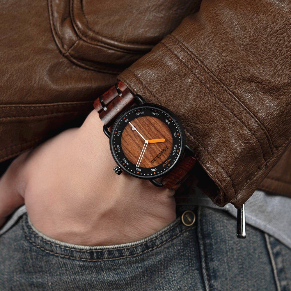 BOBO BIRD Luxury Minimalist Wooden Quartz Watch – Genuine Leather & All-Wood Band Series