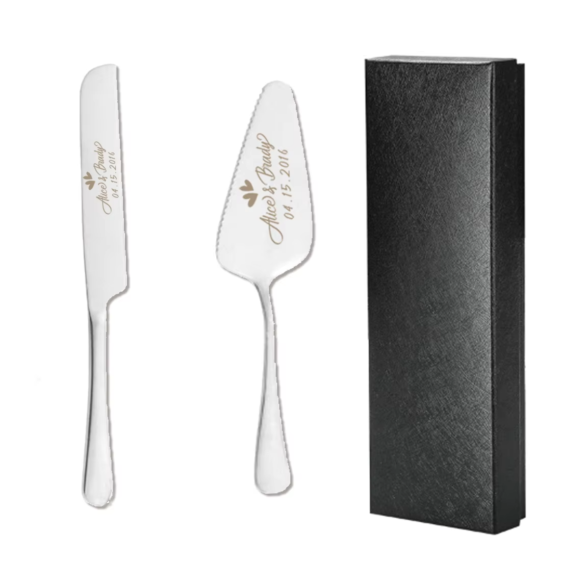Personalized Wedding Cake Knife and Server Set