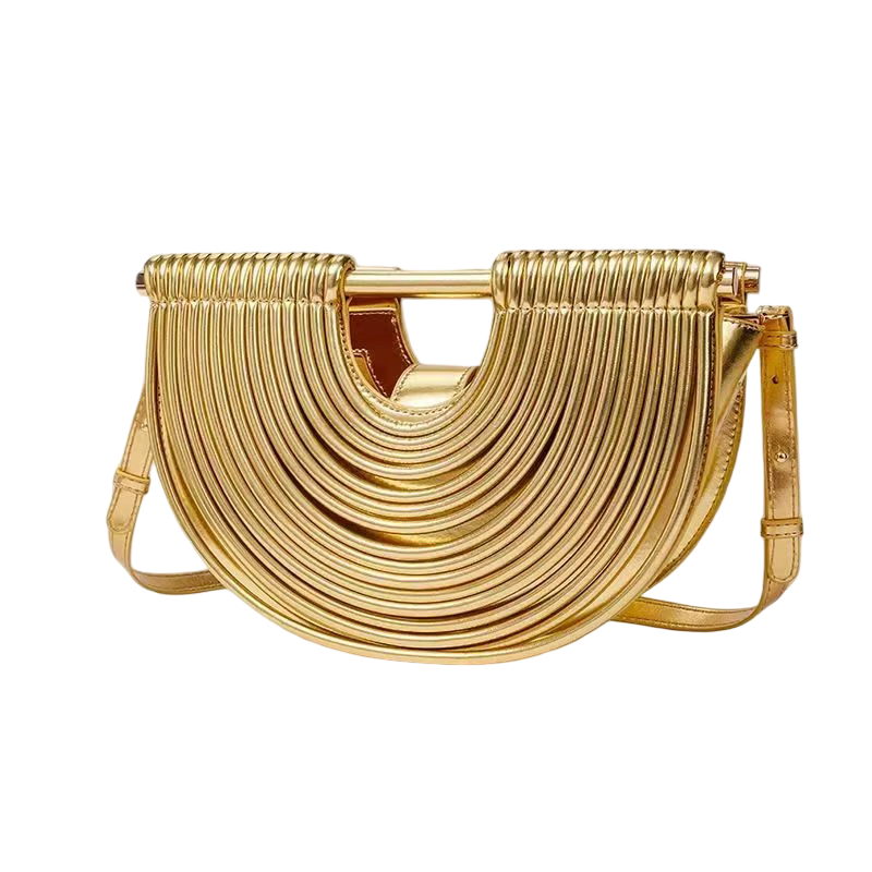 Ruched Half-Moon Handbag – Luxury Avant-Garde Crescent Top-Handle & Crossbody Bag