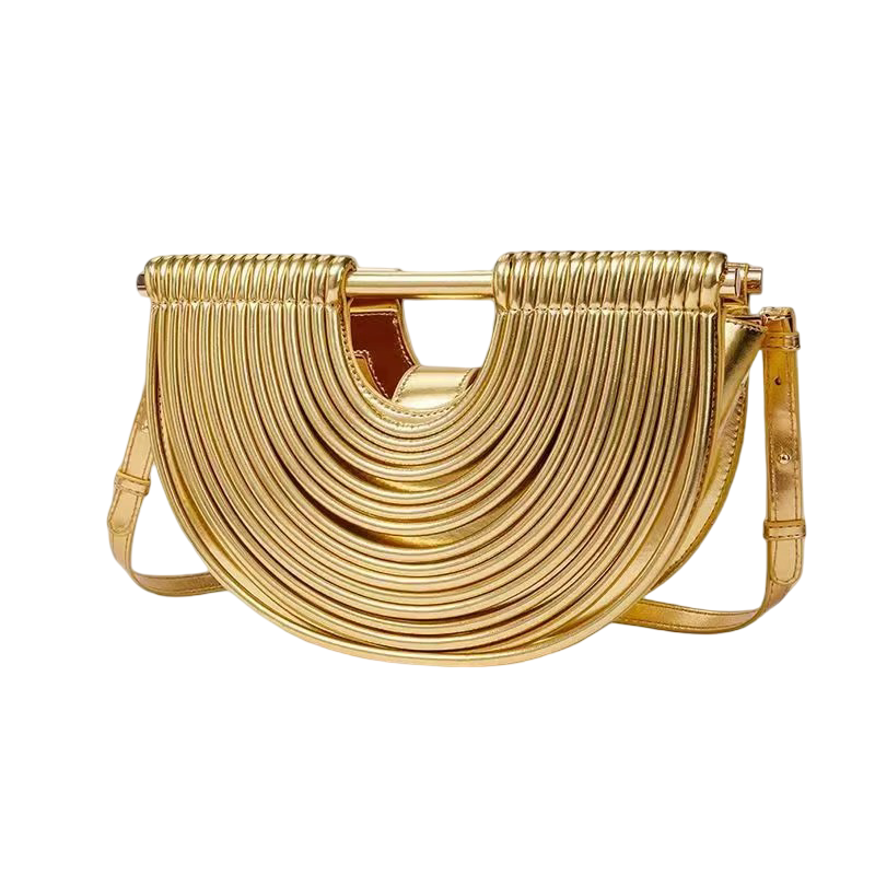 Ruched Half-Moon Handbag – Luxury Avant-Garde Crescent Top-Handle & Crossbody Bag
