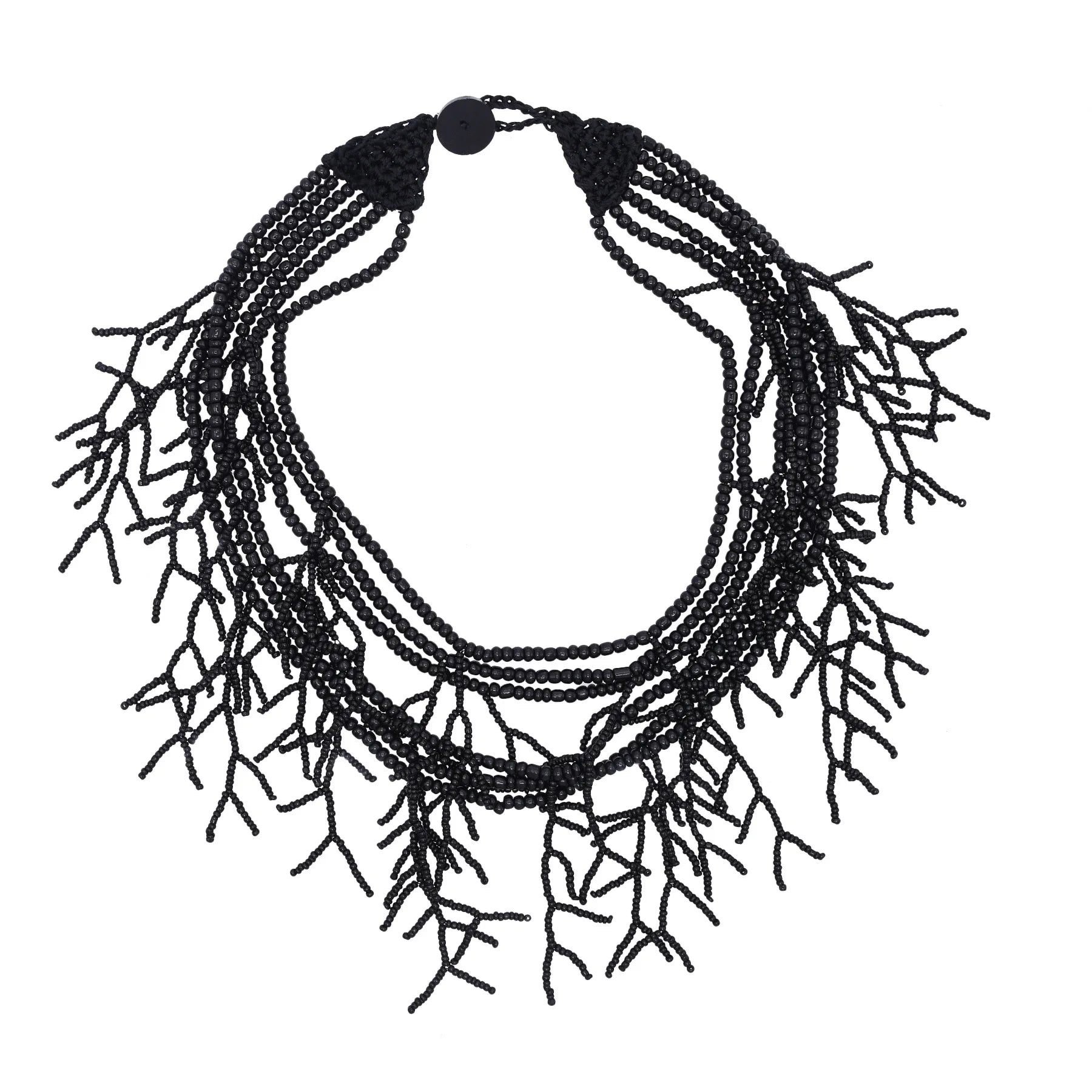 Handcrafted African Beaded Collar Necklace – Vibrant Traditional Zulu Inspired Statement Choker