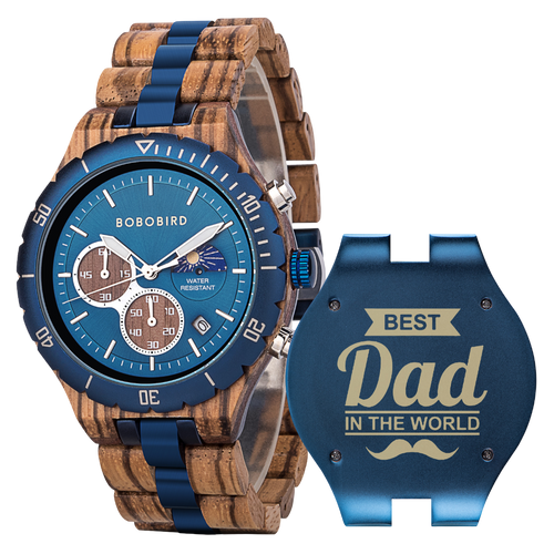 BOBO BIRD Personalized Men's Wooden Watch – front view