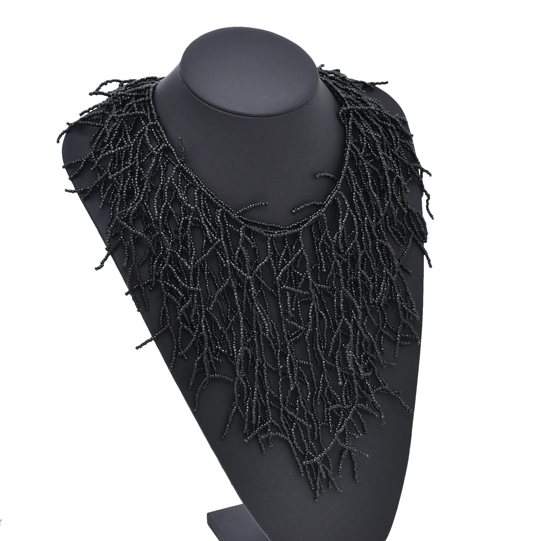 Handcrafted African Beaded Collar Necklace – Vibrant Traditional Zulu Inspired Statement Choker