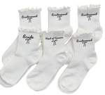 Bridal Party Ruffle Socks Set - Bride, Maid of Honour & Bridesmaids