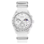 SKMEI Women's Sports Chronograph Watch with Pink NATO Nylon Strap & Moon Phase Dial