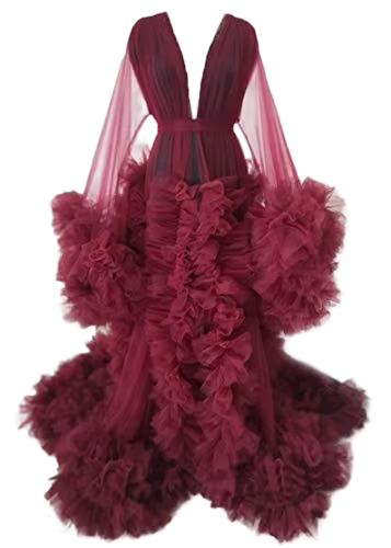 Sexy Maternity Star Dresses See Thru Birdal Tulle Robes Customized Color For Photo Shoot Or Baby Shower Plus Size Bathrobe Gowns