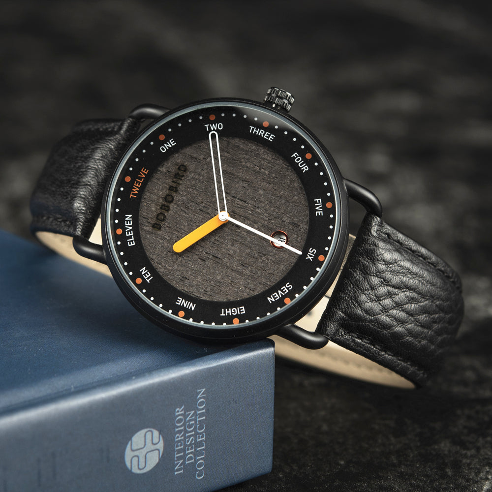 BOBO BIRD Luxury Minimalist Wooden Quartz Watch – Genuine Leather & All-Wood Band Series