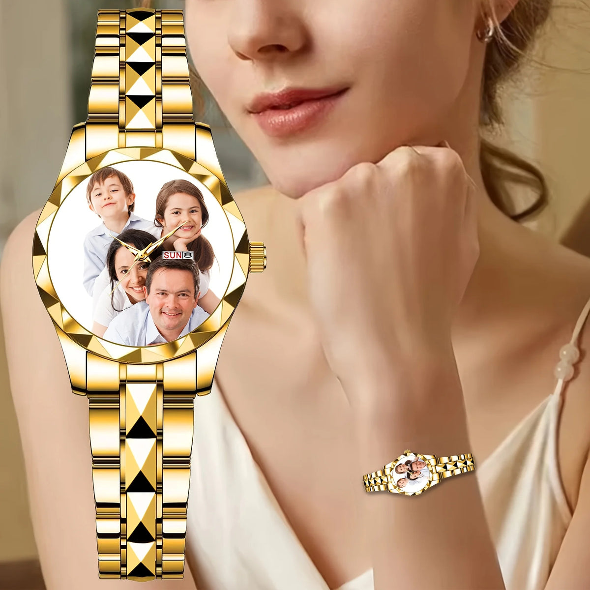 Custom Photo Personalized Luxury Engraved  Watch – Women's Bracelet Watches