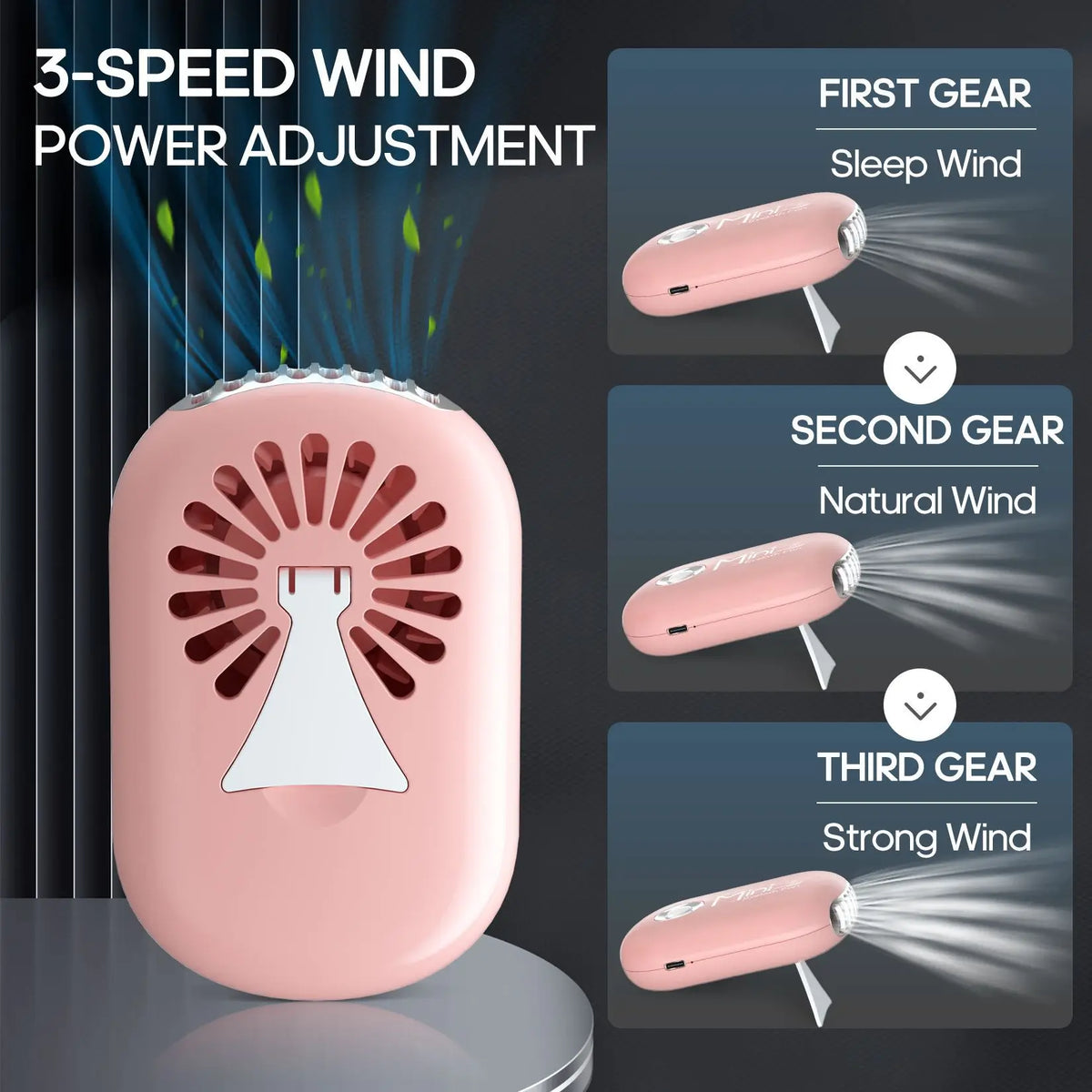 Portable Mini Eyelash Fan Dryer – Rechargeable USB Extension Drying Fan