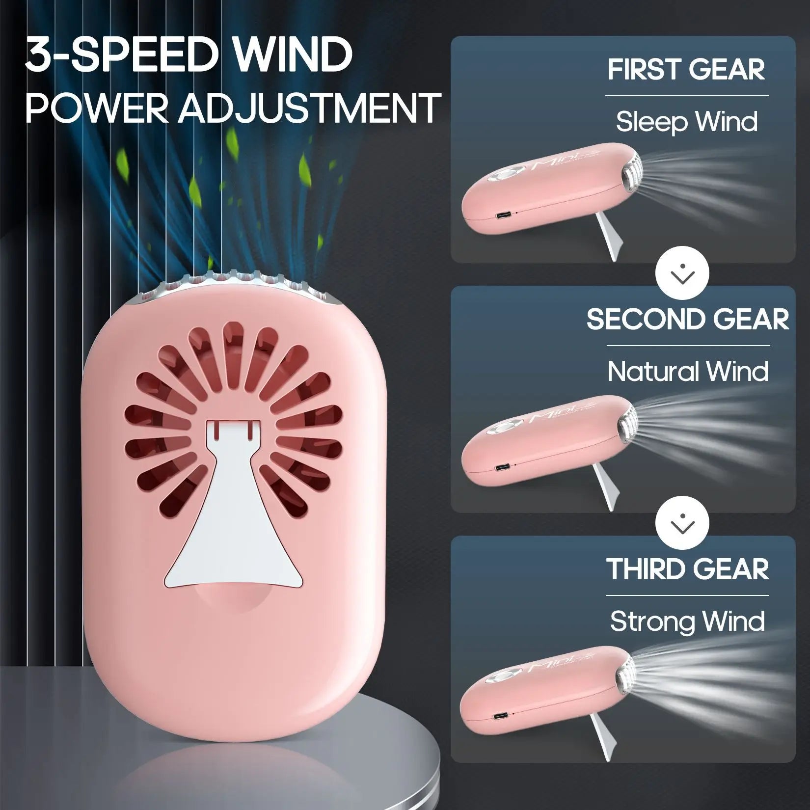 Portable Mini Eyelash Fan Dryer – Rechargeable USB Extension Drying Fan