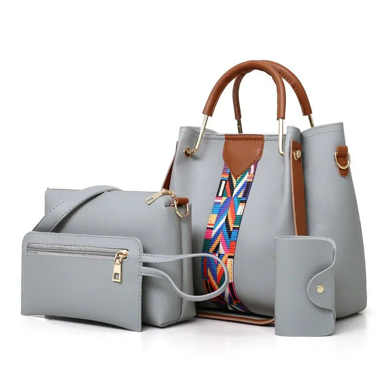 Luxury 4-Piece Women’s Handbag Set