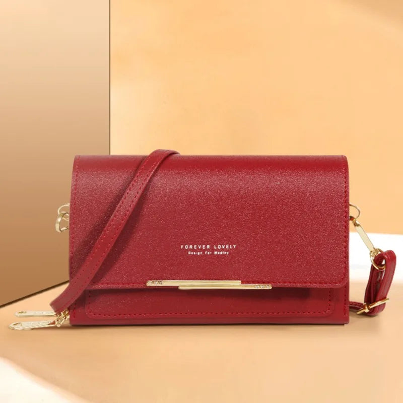 Forever Lovely Elegant Crossbody Wallet Purse & Phone Bag
