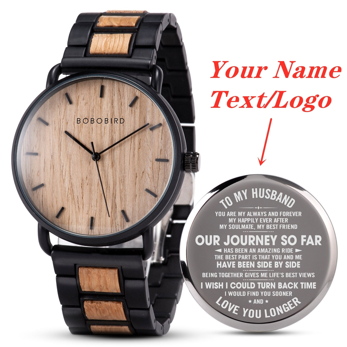 BOBO BIRD Personalized Men's Wooden Watch