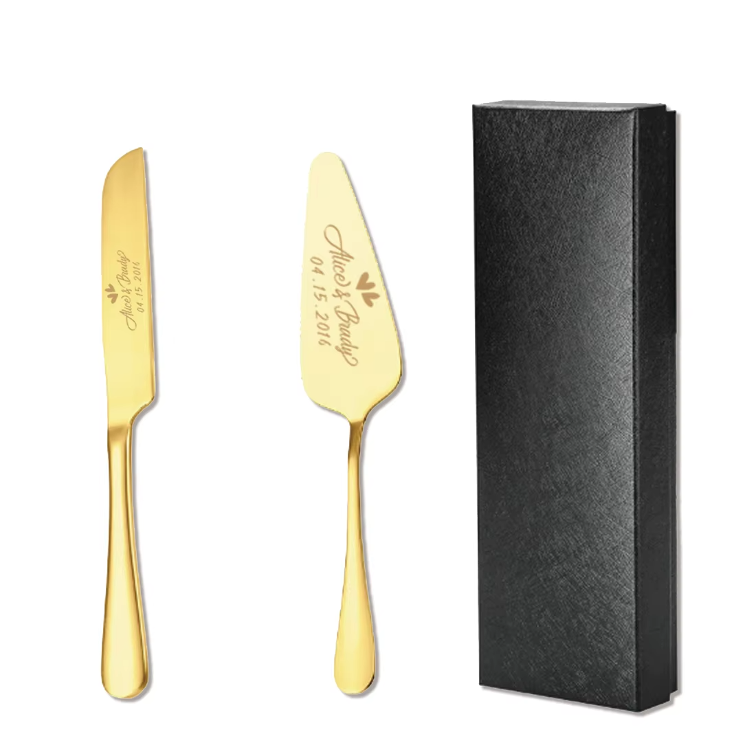 Personalized Wedding Cake Knife and Server Set