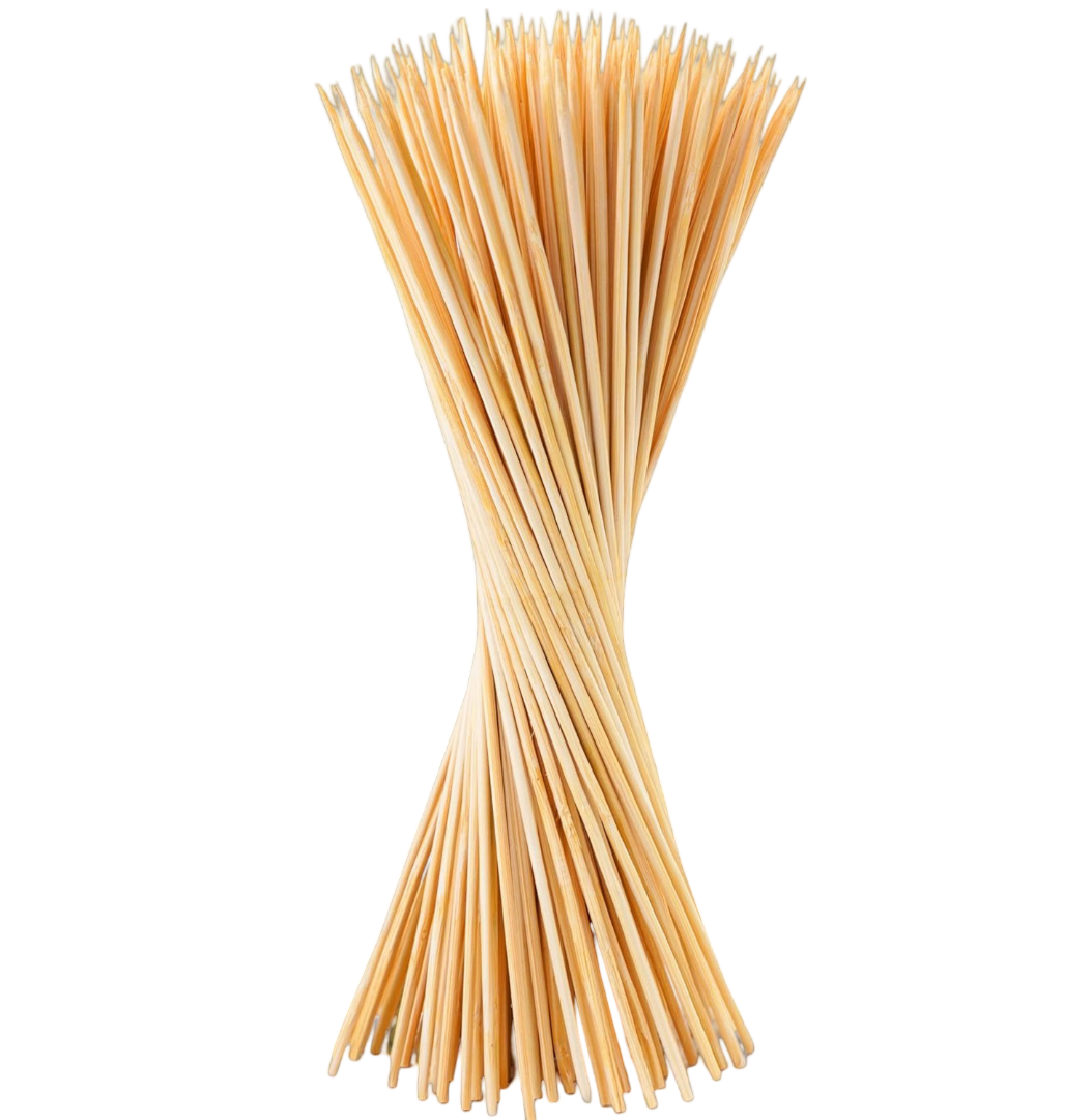 Premium Natural Bamboo Skewers – Heavy-Duty Wooden Sticks for Grilling, BBQ, Kebabs & Appetizers