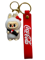 Cute Cartoon Bunny Coca-Cola Keychain with Wrist Strap