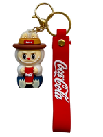 Cute Character in Bunny Costume Keychain – Red Soda Can Edition with Matching Wristlet Strap