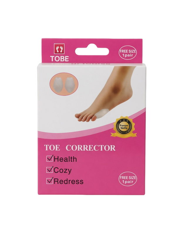 TOBE Premium Orthopedic Gel Toe Corrector – Universal Free Size (1 Pair)
