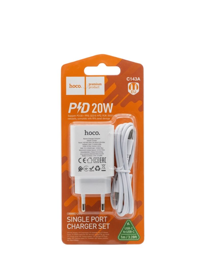 Hoco. C143A Single Port Fast Charger Set